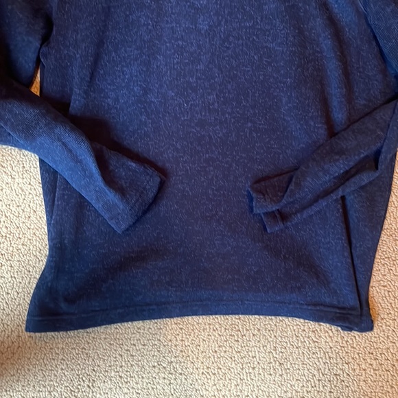 Mens Large Navy Nautical Fleece Quarter Zip - Picture 2 of 6